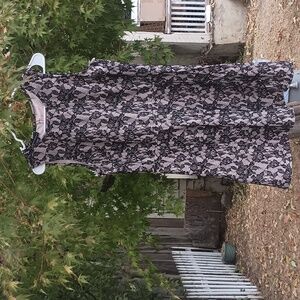 Metaphor young lady XL sleeveless black & white lace dress. All occasions..